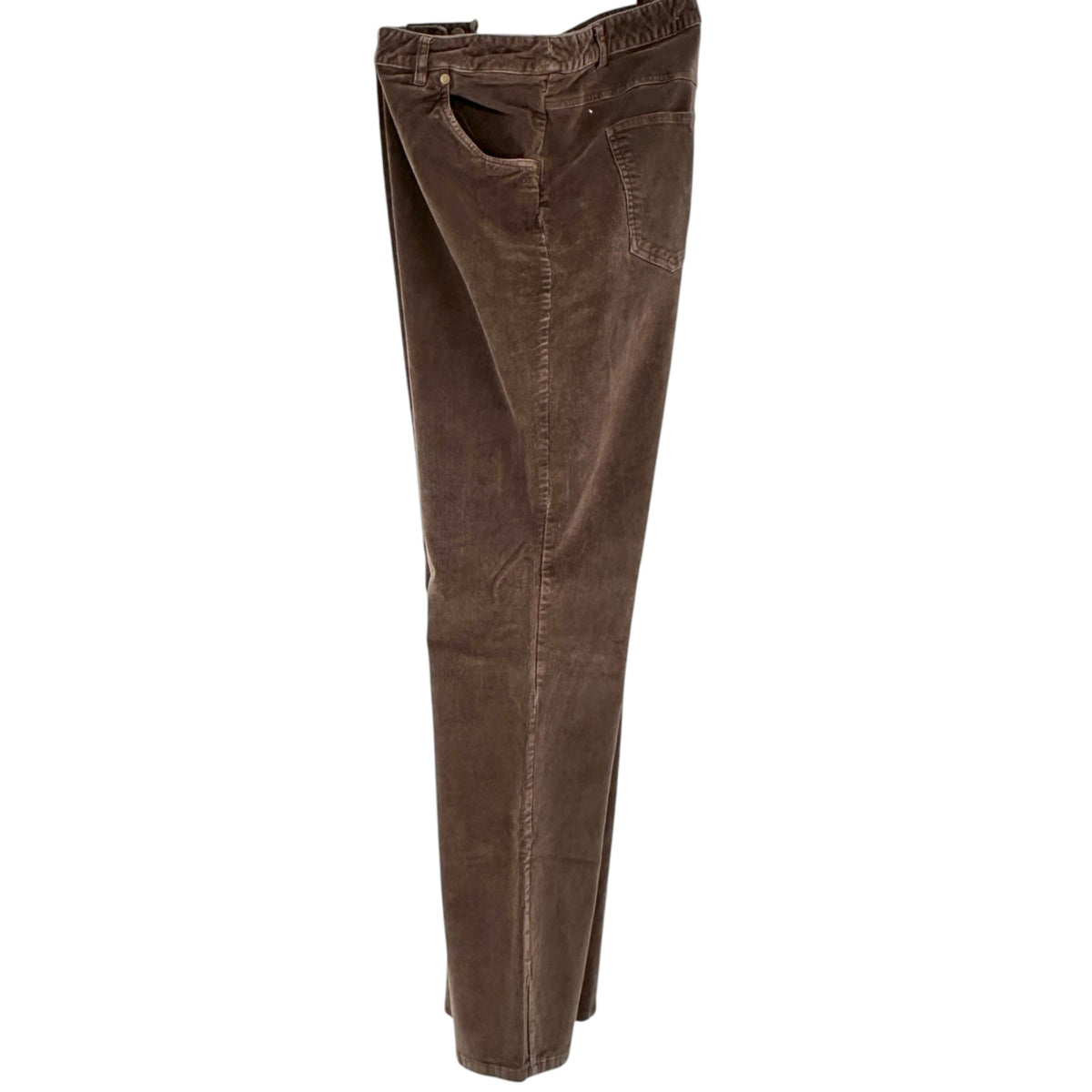 Mainstreet Blues Stretch Corduroy Pants Womens Tall 22T Brown 5-Pocket Design