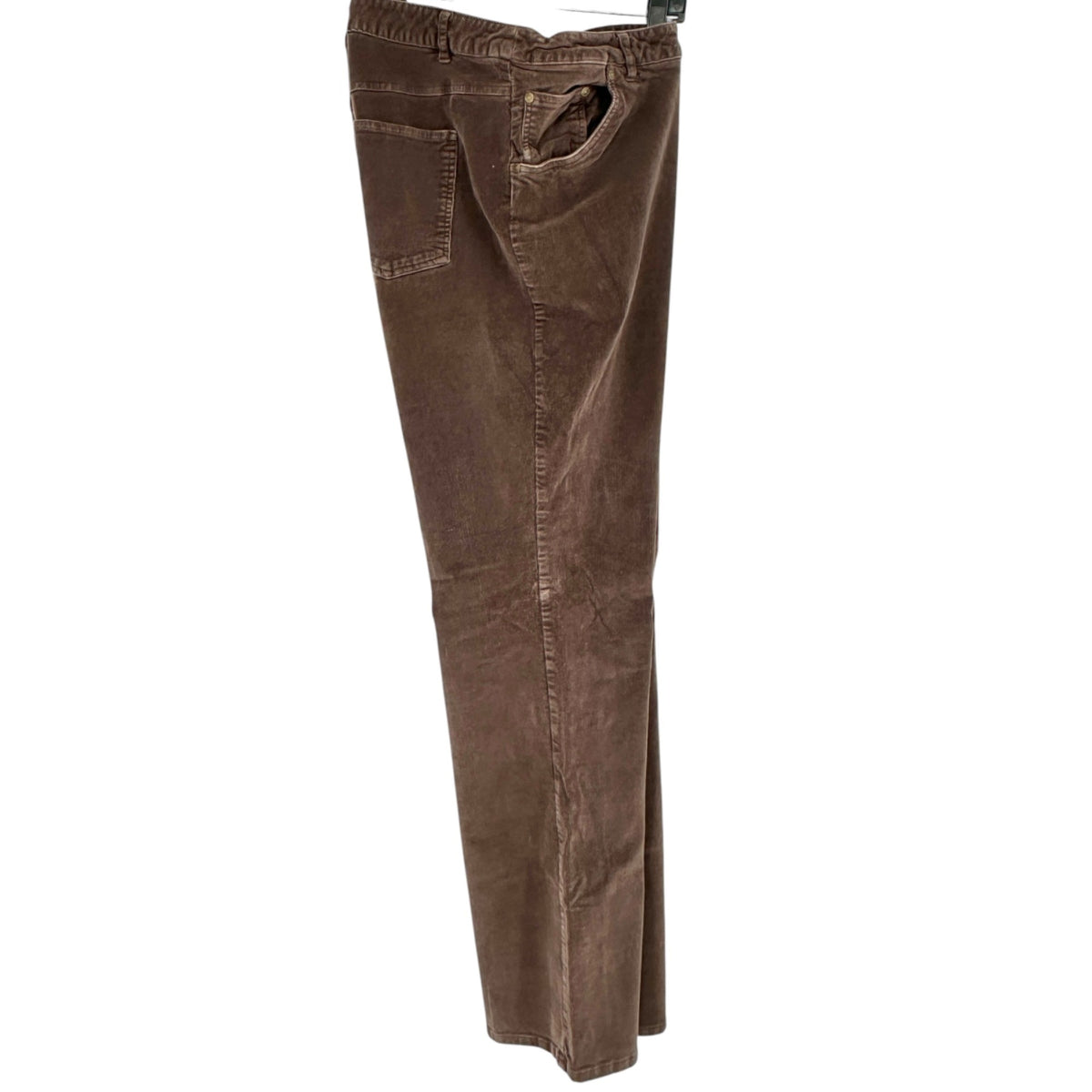 Mainstreet Blues Stretch Corduroy Pants Womens Tall 22T Brown 5-Pocket Design