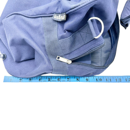 Shugon Blue Travel Duffel Bag Detachable Strap Multiple Compartments 19x11x9
