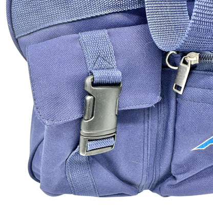 Shugon Blue Travel Duffel Bag Detachable Strap Multiple Compartments 19x11x9