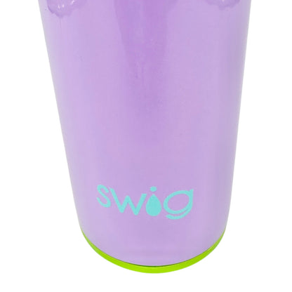 Swig 26 Oz Purple Stainless Steel Water Bottle Green Flip Straw Lid Carry Handle