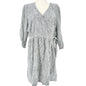 Old Navy Tie Front Dress Womens 2X Plus Navy and White Stripe Lightweight Cotton