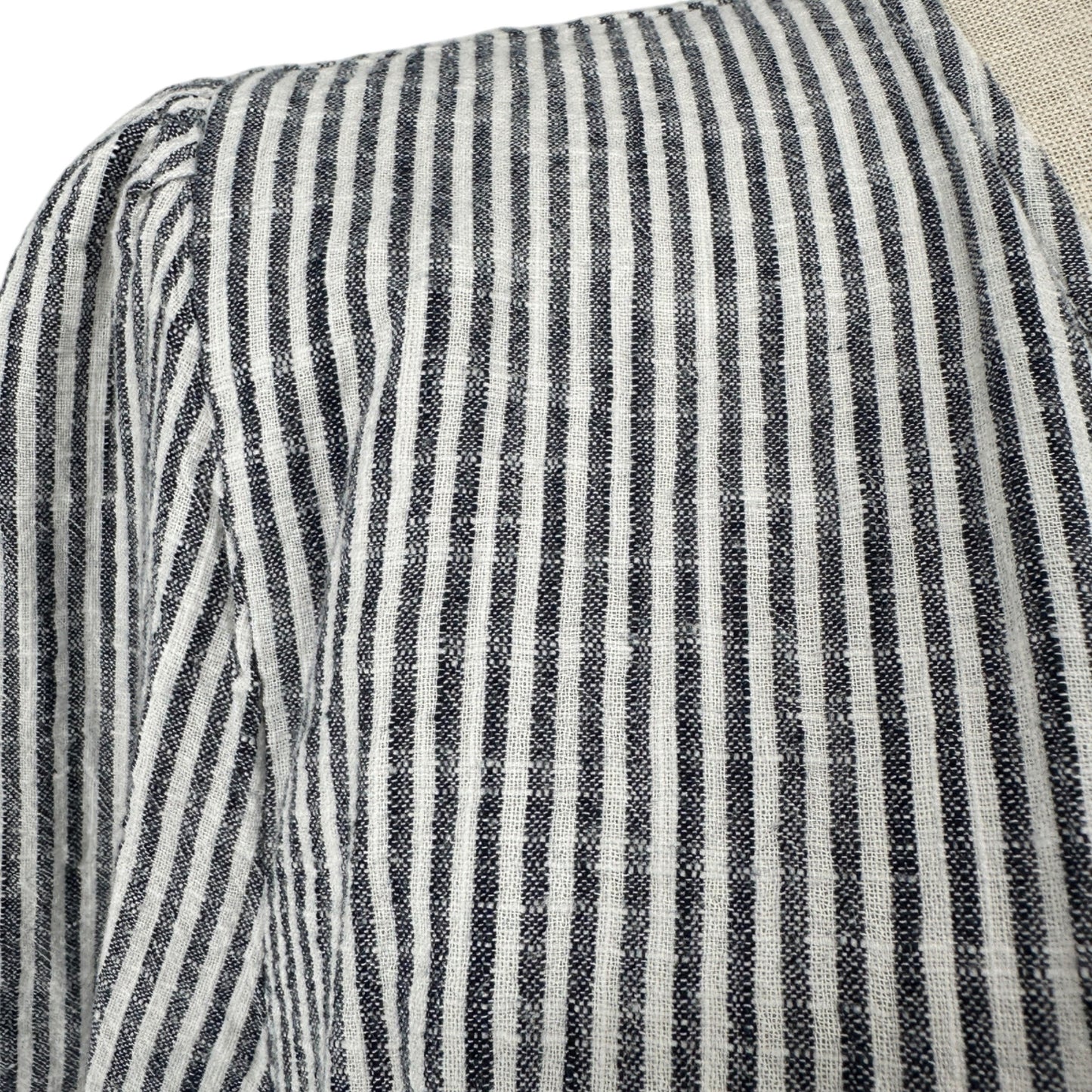 Old Navy Tie Front Dress Womens 2X Plus Navy and White Stripe Lightweight Cotton