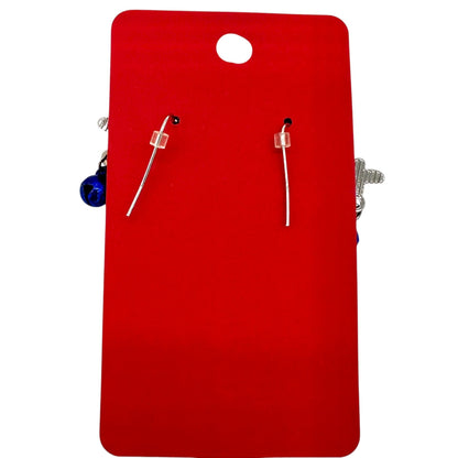 Christmas Reindeer Dangle Earrings with Jingle Bells Festive Holiday Jewelry