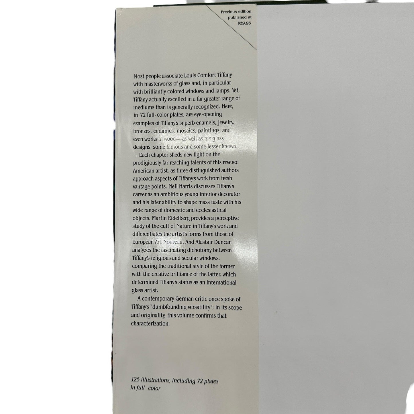 Masterworks of Louis Comfort Tiffany by Alastair Duncan (1998, Hardcover) Book