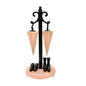 Vintage Novelty Umbrella Salt Pepper Shakers Stand Rain Boots Pink Black Plastic