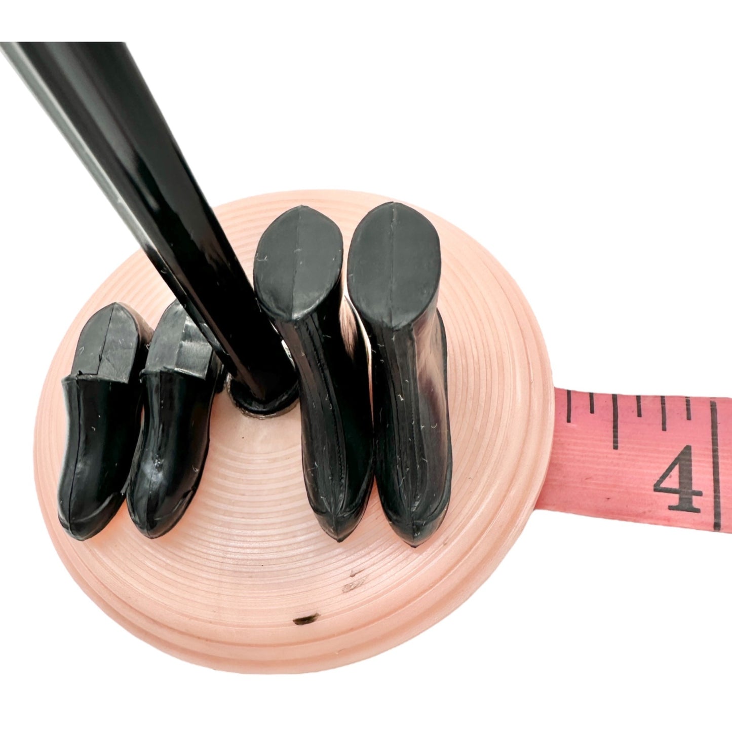 Vintage Novelty Umbrella Salt Pepper Shakers Stand Rain Boots Pink Black Plastic