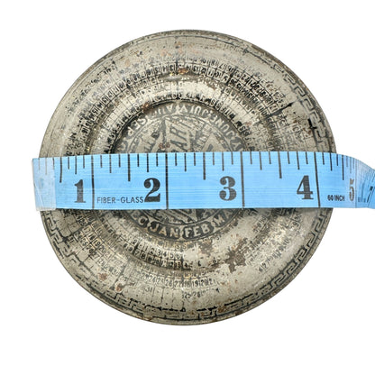 Antique Calendar 1876 1877 Metal Tin Embossed Bryant & May Collectible Storage