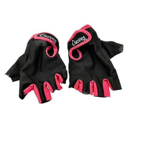 Curves Fitness Fingerless Gloves One Size Black Pink For Women Workout by Avon