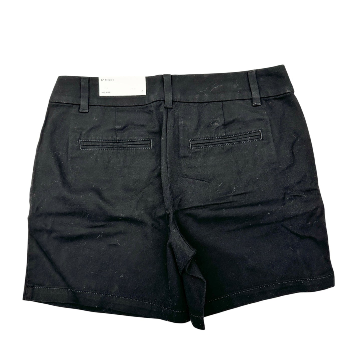Loft Outlet 6 inch Shorts Womens Size 0 Black Cotton Blend NEW