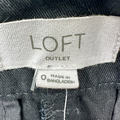 Loft Outlet 6 inch Shorts Womens Size 0 Black Cotton Blend NEW