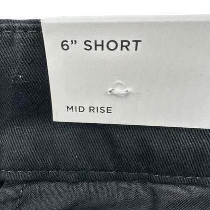 Loft Outlet 6 inch Shorts Womens Size 0 Black Cotton Blend NEW