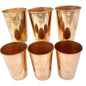 Set Of 6 Vintage Polished Copper Tumblers 10 Oz For Stylish Beverage Serving