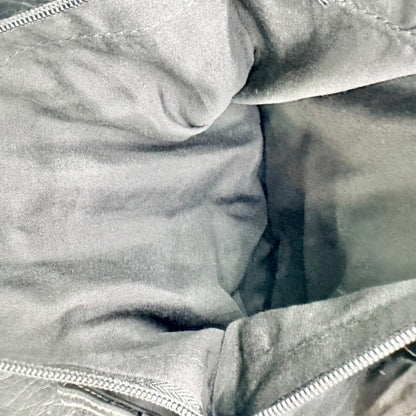 Rosetti Black Shoulder Bag Dual Straps Interior Pockets Pebbled Faux Leather