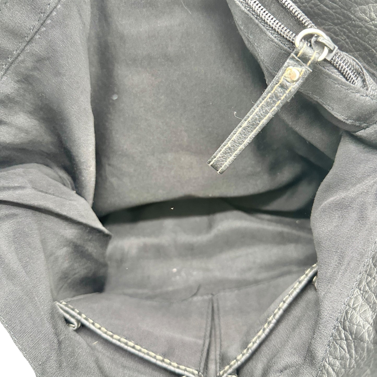 Rosetti Black Shoulder Bag Dual Straps Interior Pockets Pebbled Faux Leather