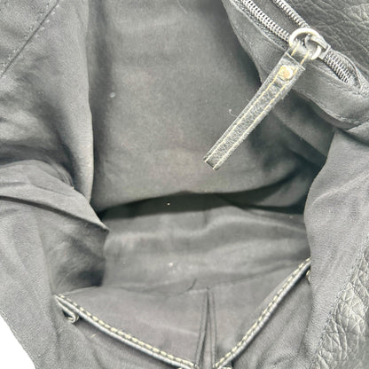 Rosetti Black Shoulder Bag Dual Straps Interior Pockets Pebbled Faux Leather