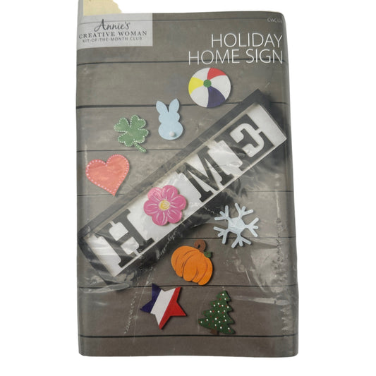 Annies Creative Woman Holiday Home Sign Kit With Seasonal Décor Pieces