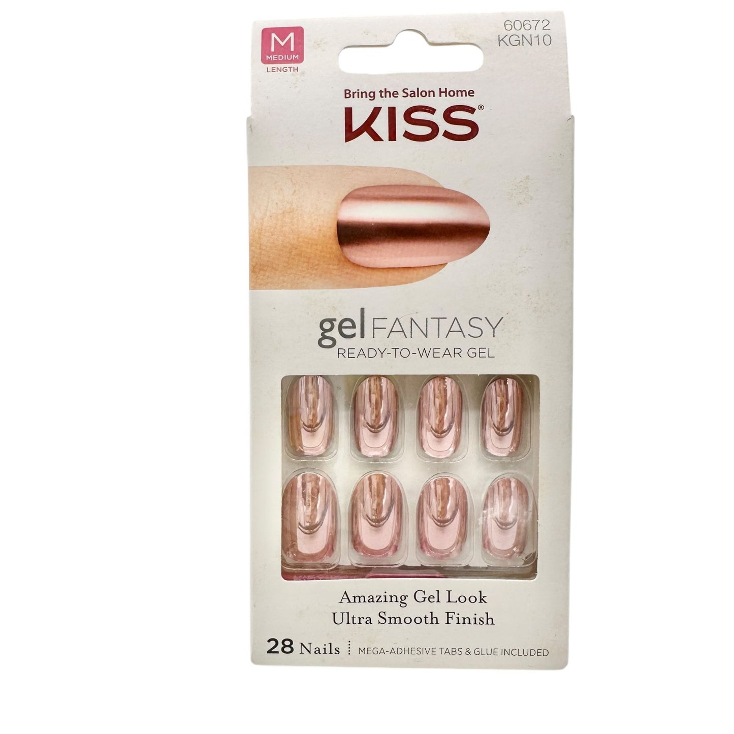 Kiss Vogue & Gel Fantasy Nail Kits Medium 28ct Sassy+Chic Embossed Nail Stickers 16ct Pixie Tips & Essie Nail Polish Set
