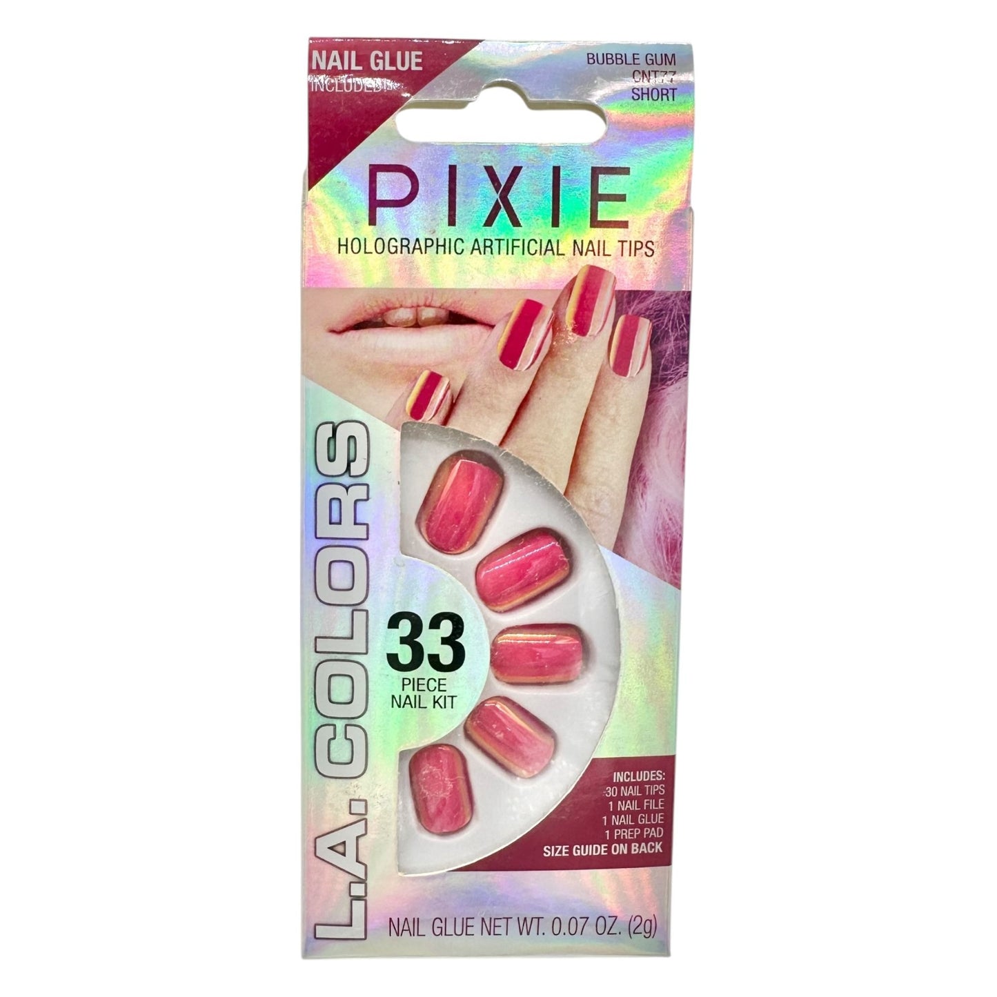 Kiss Vogue & Gel Fantasy Nail Kits Medium 28ct Sassy+Chic Embossed Nail Stickers 16ct Pixie Tips & Essie Nail Polish Set