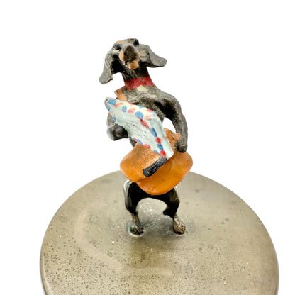 Heirloom Editions Brass Postage Stamp Roll Dispenser Dachshund 1930s Redl Wein
