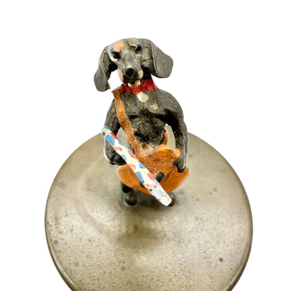 Heirloom Editions Brass Postage Stamp Roll Dispenser Dachshund 1930s Redl Wein
