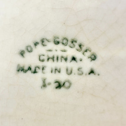 Pope Gosser China 7.5 inch Plates Set Of 5 Made In USA Floral Design Vintage