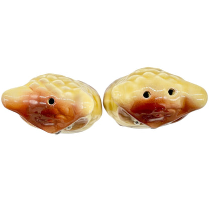 Vintage Scotty Wheeling Jamboree Owl Salt and Pepper Shakers Googly Eyes Move