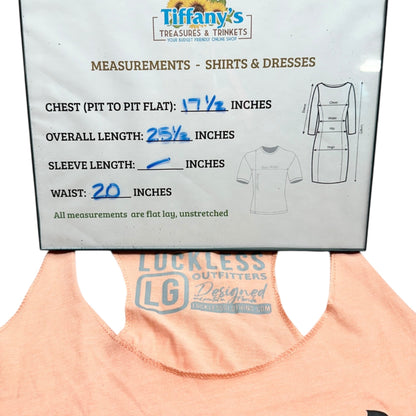 Real Women Drive Trucks Racerback Tank Top Large Peach By Luckless Outfitters