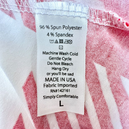 LuLaRoe A-Line Pleated Skirt Womens L Red White Checkered Soft Stretch USA Made