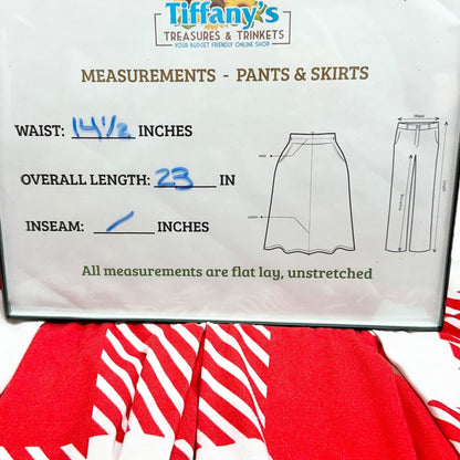 LuLaRoe A-Line Pleated Skirt Womens L Red White Checkered Soft Stretch USA Made