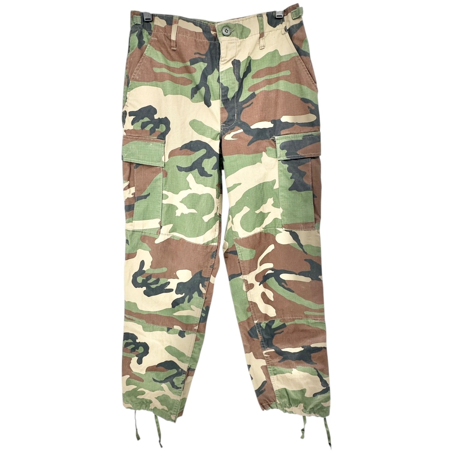 Genuine Gear Woodland Camouflage Cargo Pants S R Cotton Blend Durable Outdoor