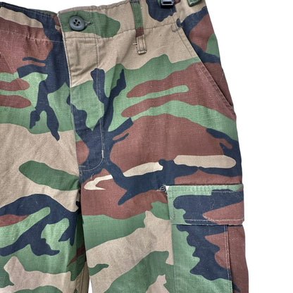 Genuine Gear Woodland Camouflage Cargo Pants S R Cotton Blend Durable Outdoor