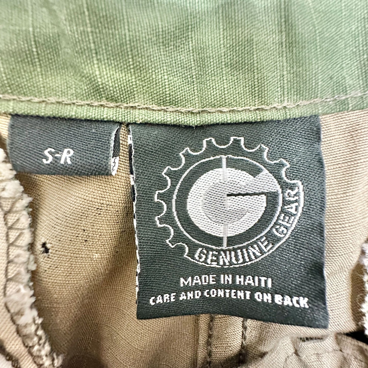 Genuine Gear Woodland Camouflage Cargo Pants S R Cotton Blend Durable Outdoor