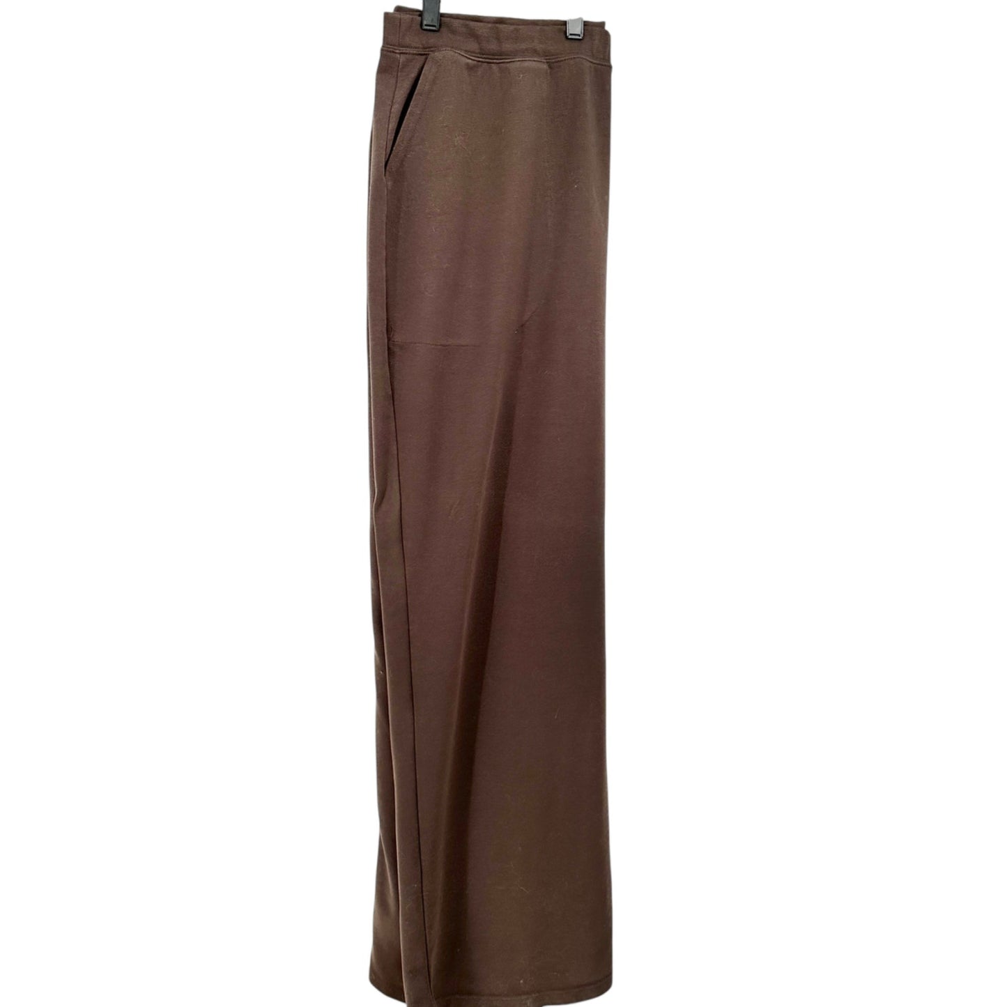 Woman Within Pants Womens 26W Tall Brown Wide-Leg Pull-On Poly Rayon Spandex