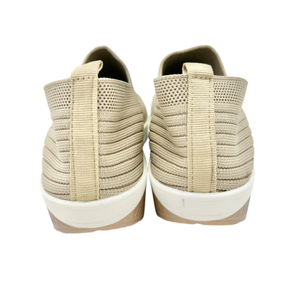Slip On Sneakers Womens Size 8 US 40 EU Beige Knit With Cushioned Sole