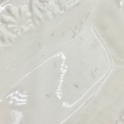 Bizzirri Rectangular Ceramic Serving Dish White Made In Italy Vintage Elegance