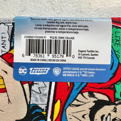 Fat Quarter Fabric Justice League DC Comics Vibrant Colors 18"x21" Cotton