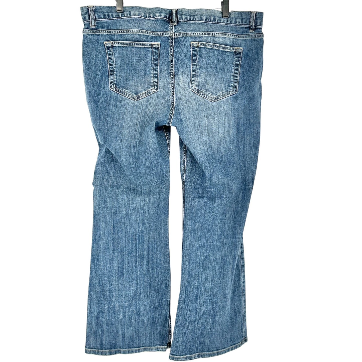 Lands End Bootcut Denim Jeans Womens Size 18 Blue Stretch Cotton Blend Classic