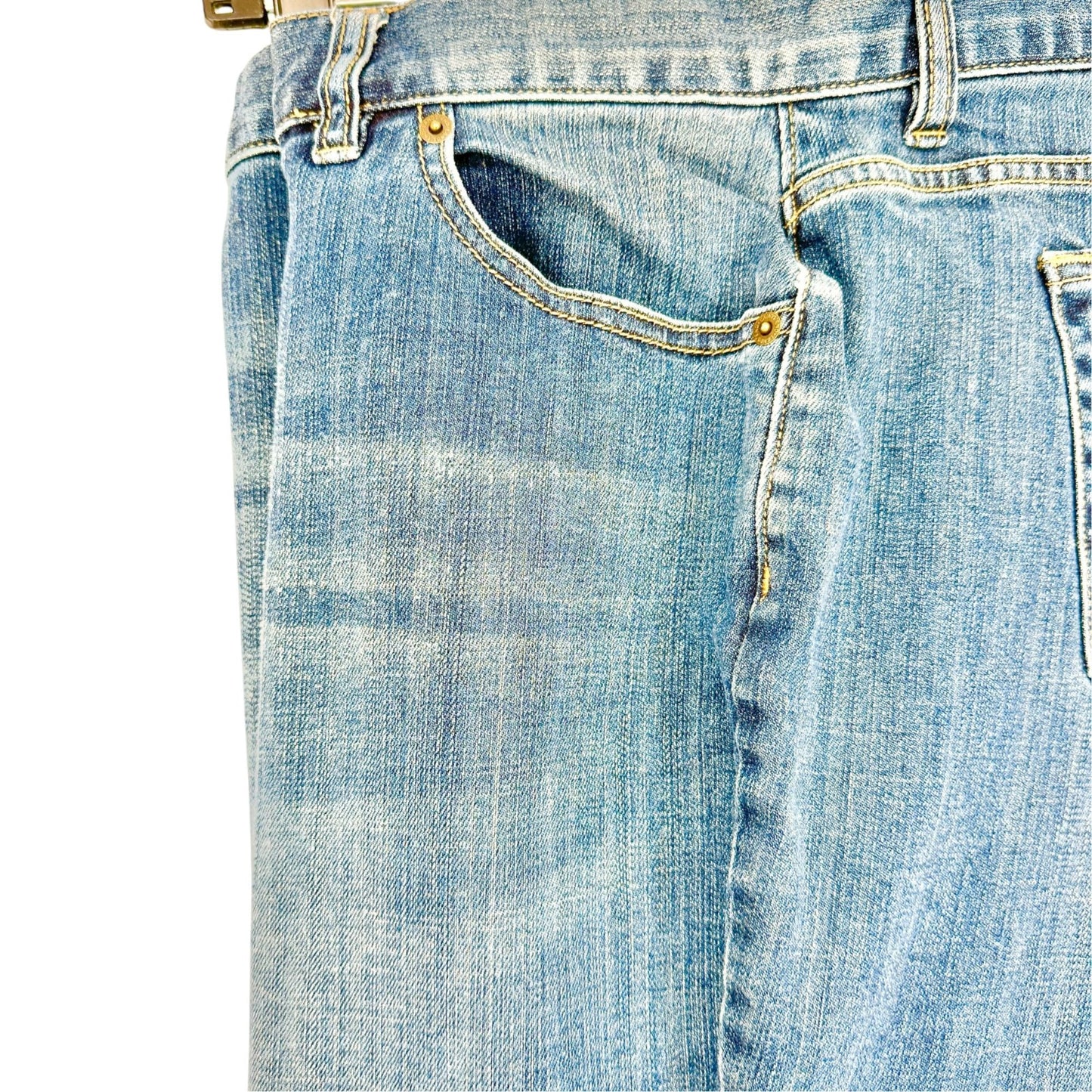 Lands End Bootcut Denim Jeans Womens Size 18 Blue Stretch Cotton Blend Classic