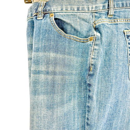 Lands End Bootcut Denim Jeans Womens Size 18 Blue Stretch Cotton Blend Classic