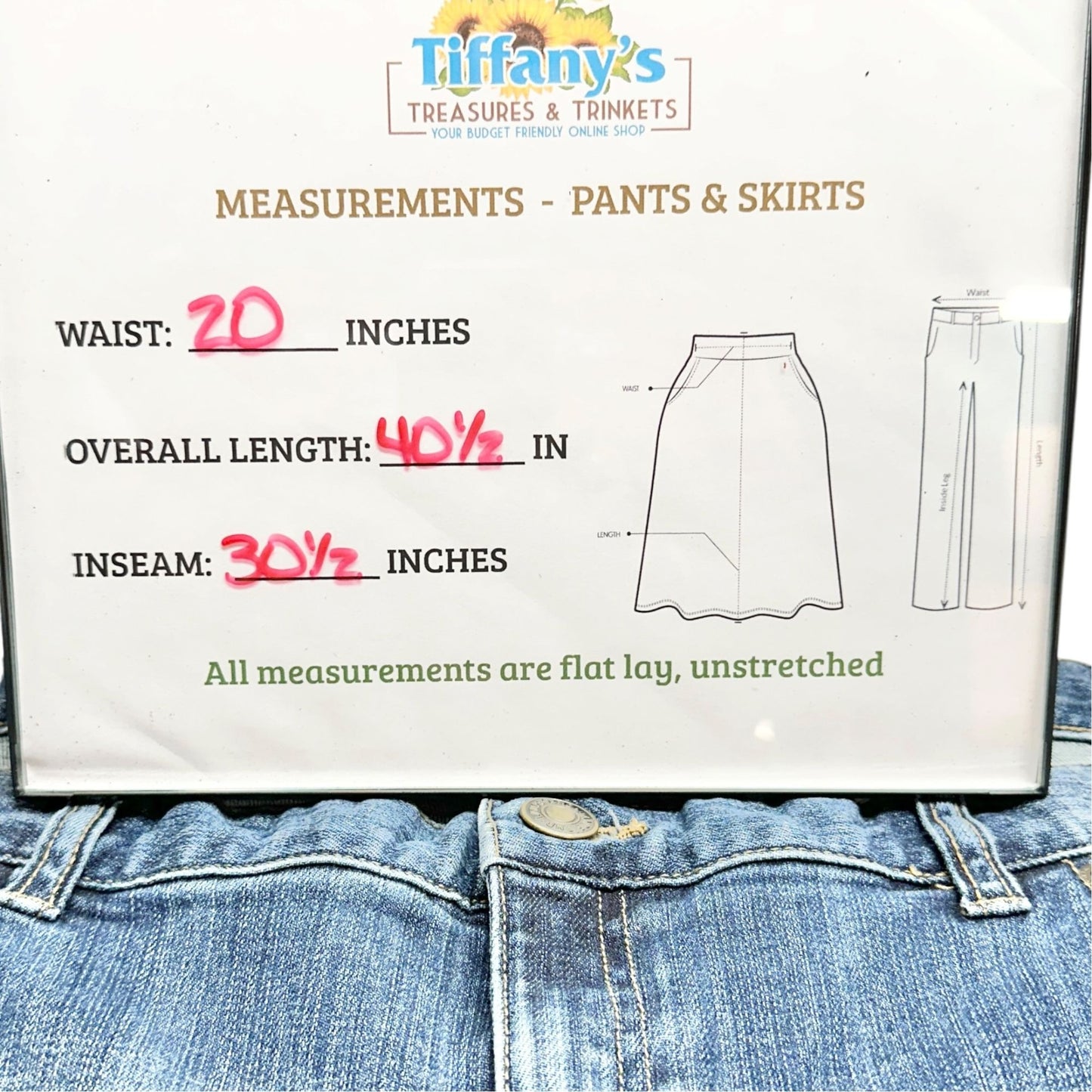 Lands End Bootcut Denim Jeans Womens Size 18 Blue Stretch Cotton Blend Classic
