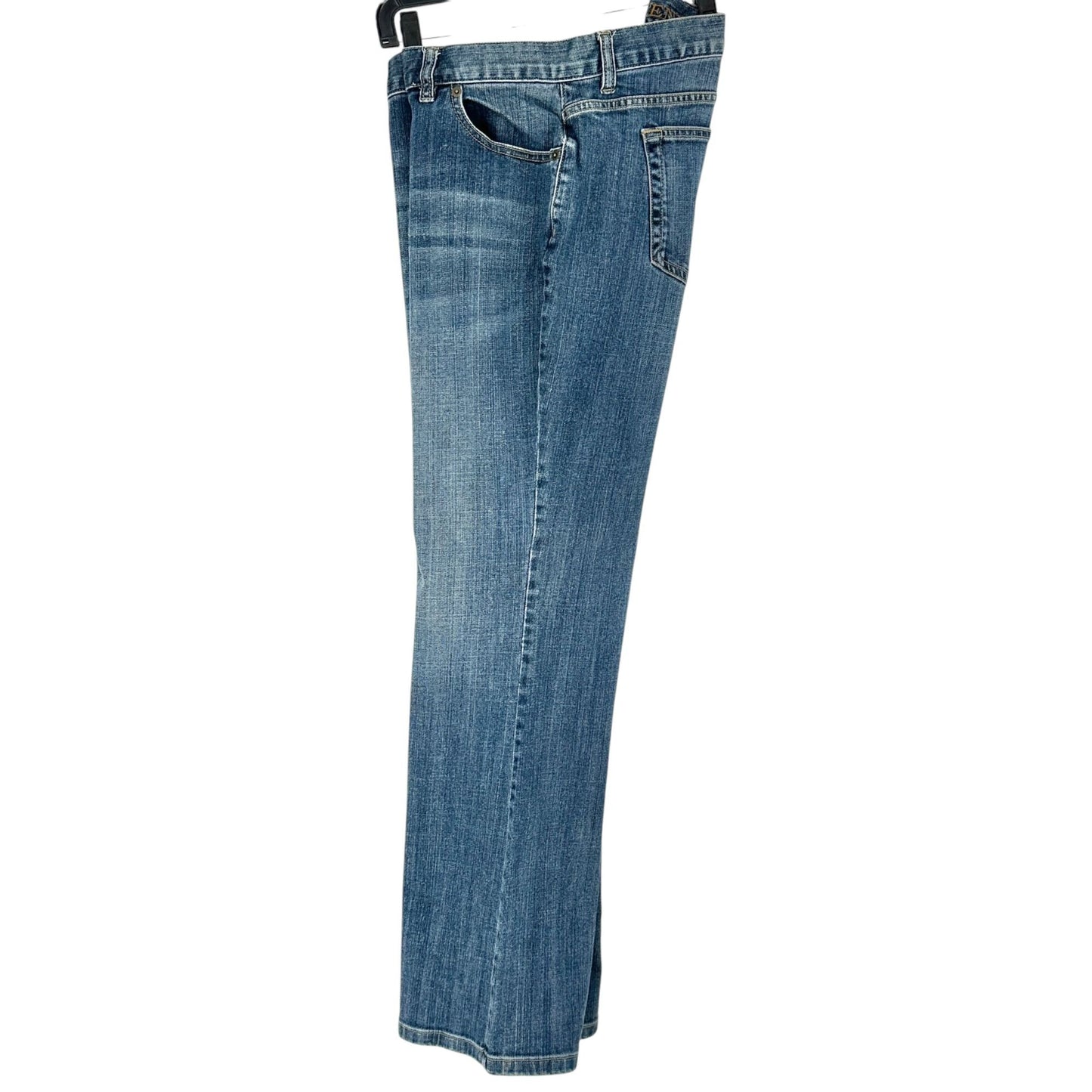 Lands End Bootcut Denim Jeans Womens Size 18 Blue Stretch Cotton Blend Classic