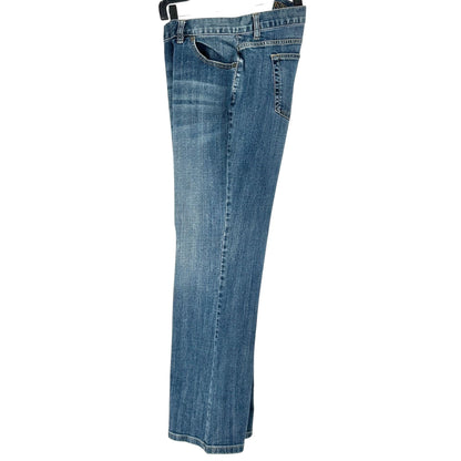 Lands End Bootcut Denim Jeans Womens Size 18 Blue Stretch Cotton Blend Classic