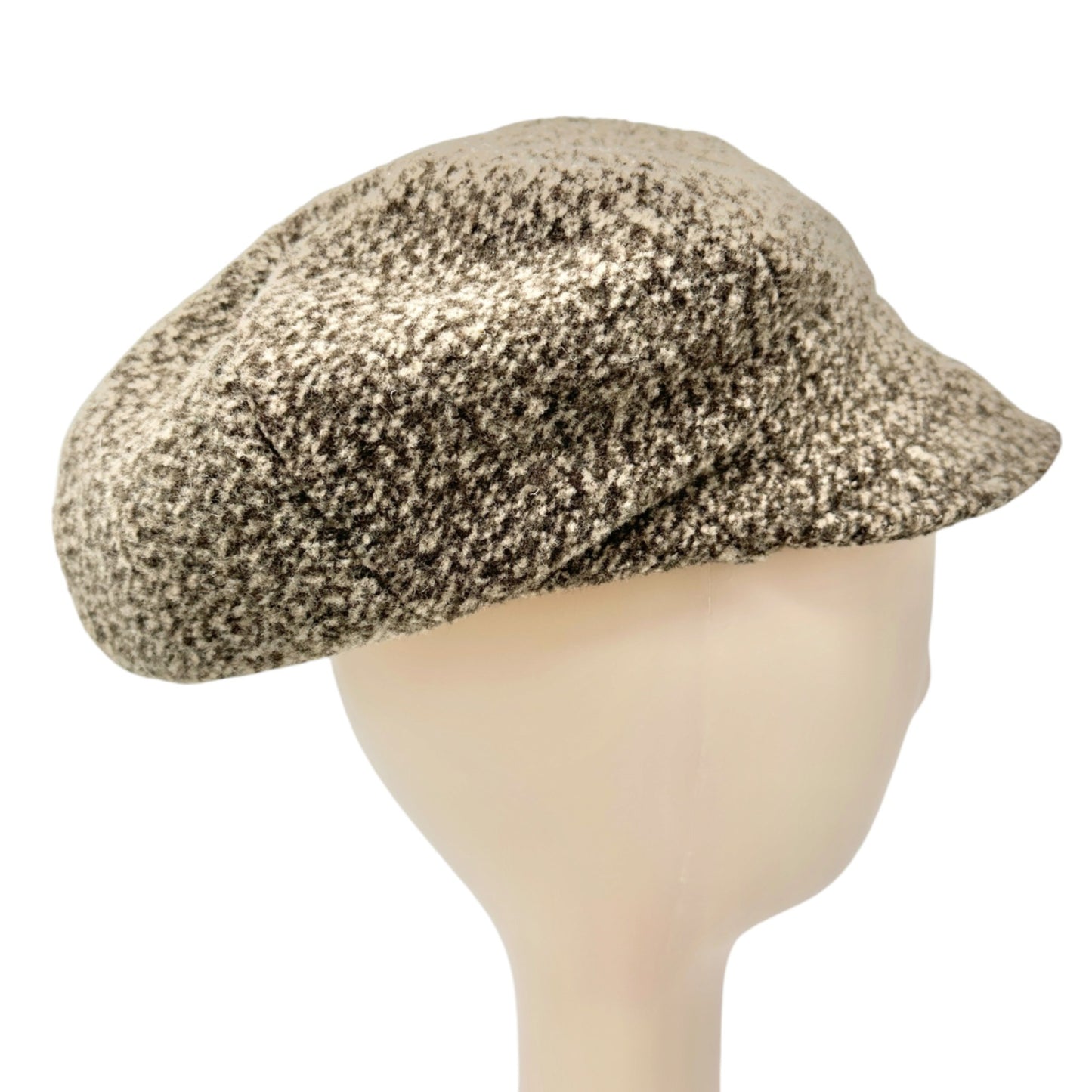 Tickled Pink Womens Tweed Newsboy Hat With Black Flower Accent Timeless Fashion