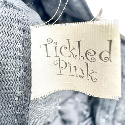 Tickled Pink Womens Tweed Newsboy Hat With Black Flower Accent Timeless Fashion