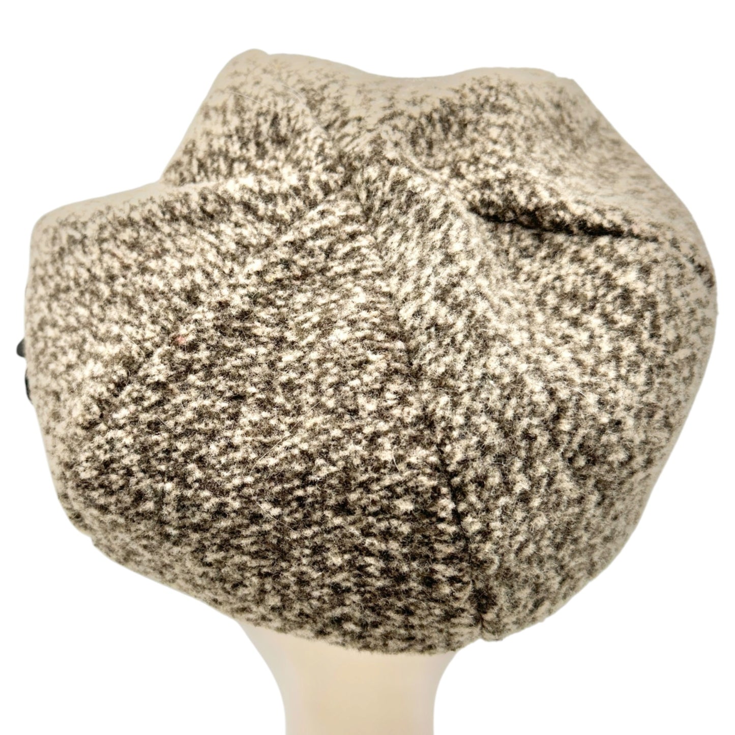 Tickled Pink Womens Tweed Newsboy Hat With Black Flower Accent Timeless Fashion