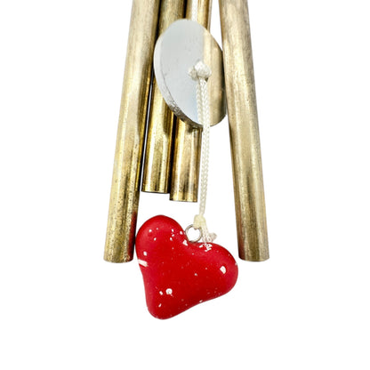 Snowman Christmas Wind Chime Ornament Red Ribbon Hanger Holiday Decoration