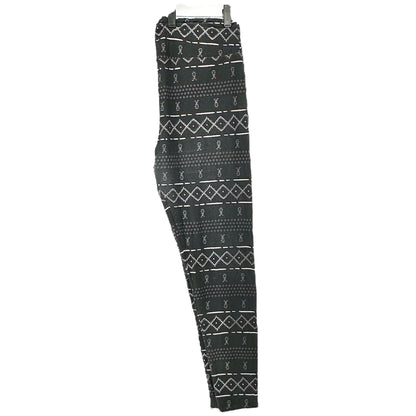 LuLaRoe Leggings Womens Tall and Curvy Black White Geometric Print Stretchy Soft