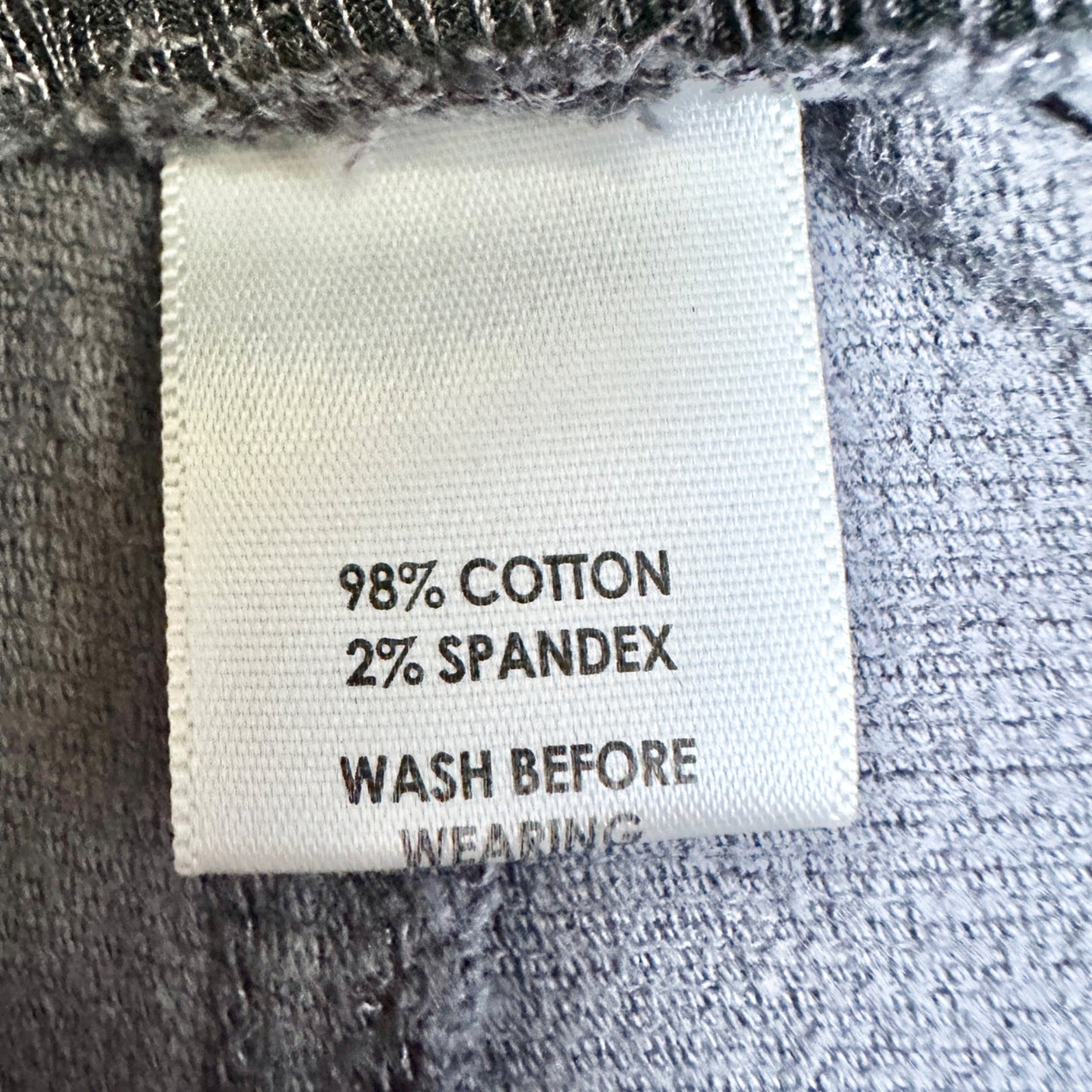 Kim Rogers Corduroy Pants Womens 18W Average Straight Tummy Control Steel Gray