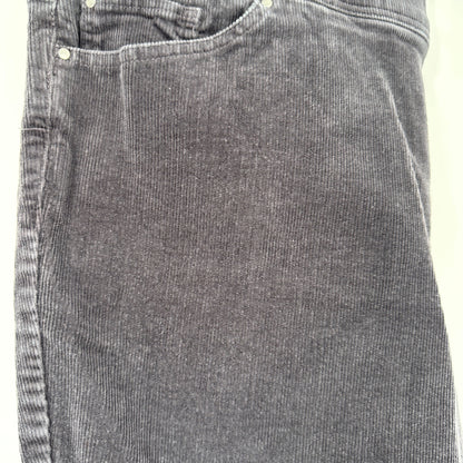 Kim Rogers Corduroy Pants Womens 18W Average Straight Tummy Control Steel Gray